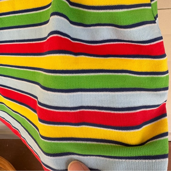 70s Rainbow Ringer polyester tee- XS - Picture 7 of 7